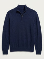 Men's Minimalist Knitted Quarter-Zip Sweater