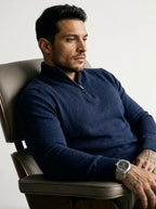 Men's Minimalist Knitted Quarter-Zip Sweater