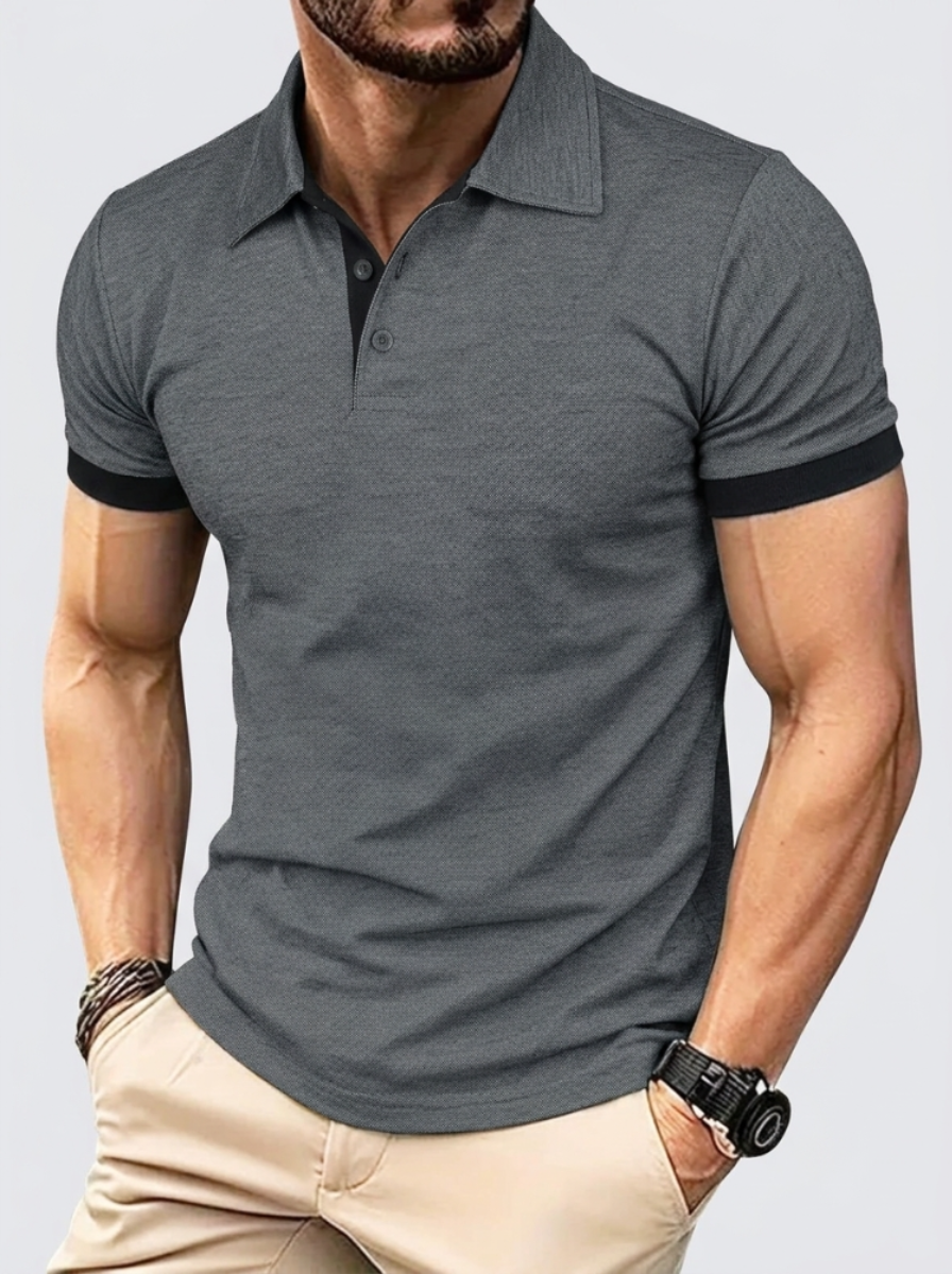 Breathable Casual Short Sleeve Button Up Polo
