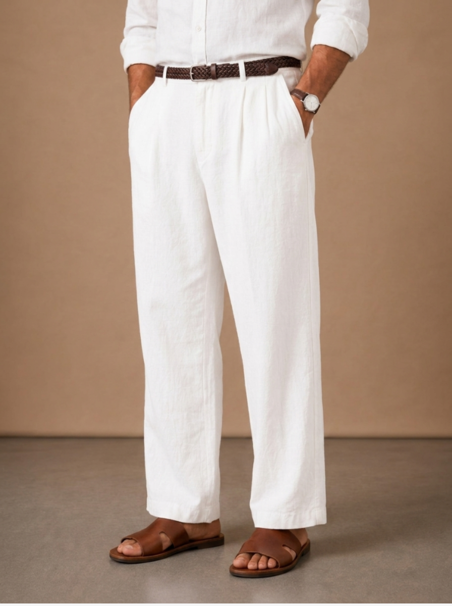 Linen Relaxed Style Trousers