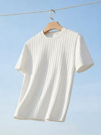 Ribbed Knit Round Neck 3-Pack T-Shirt