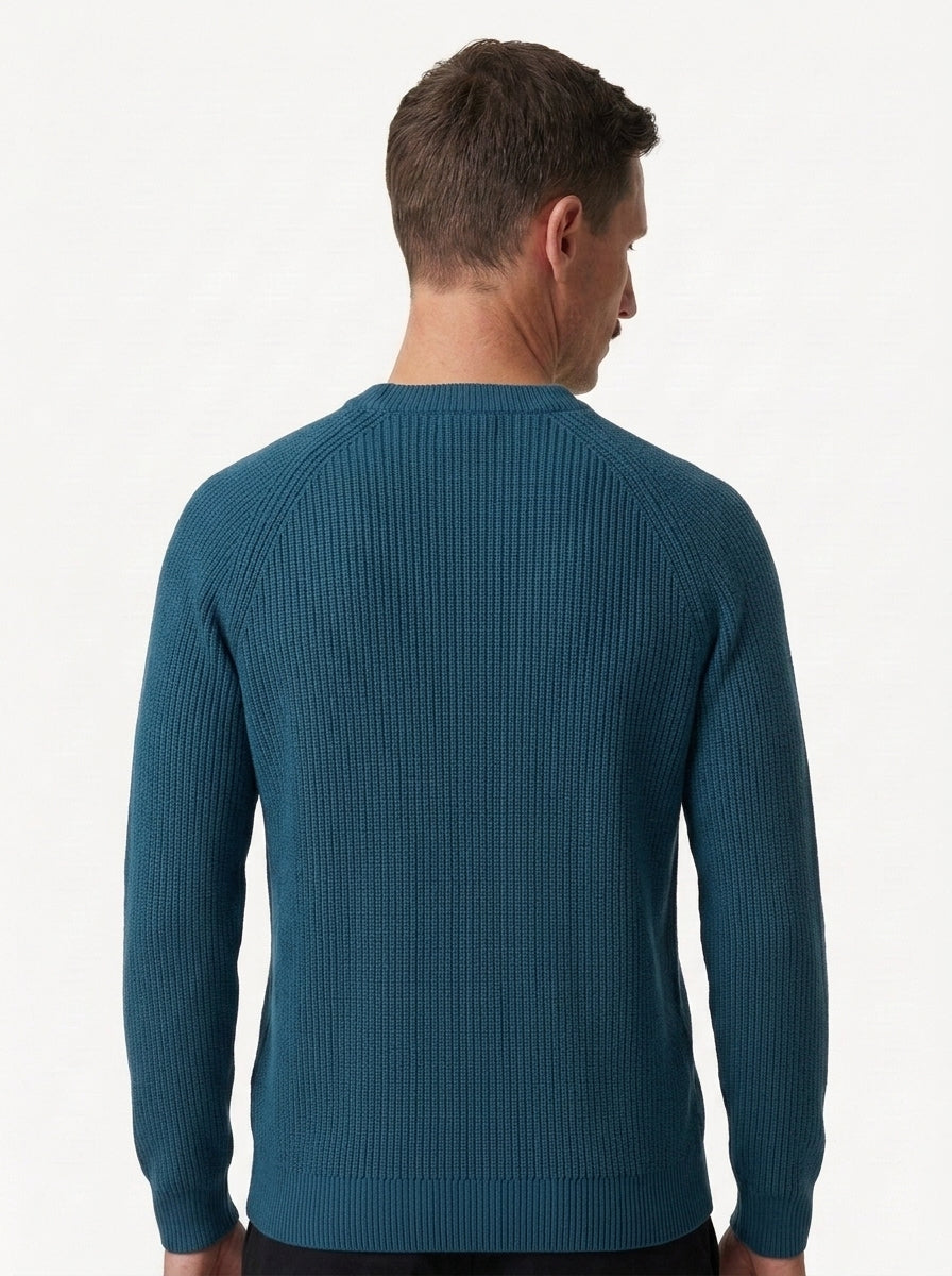 100% Organic Cotton Ribbed Crewneck Sweater
