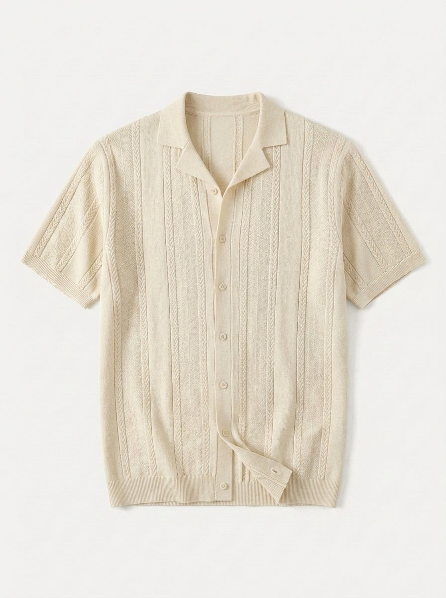 Vintage Knit Button Up Shirt