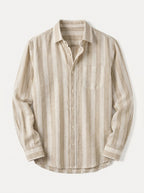 Striped Linen Cotton Resort Shirt