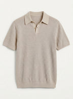 100% Organic Cotton Mesh-Stitch Sweater Polo