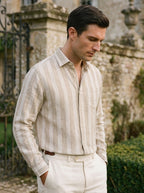 Striped Linen Cotton Resort Shirt