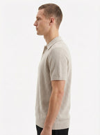 100% Organic Cotton Mesh-Stitch Sweater Polo