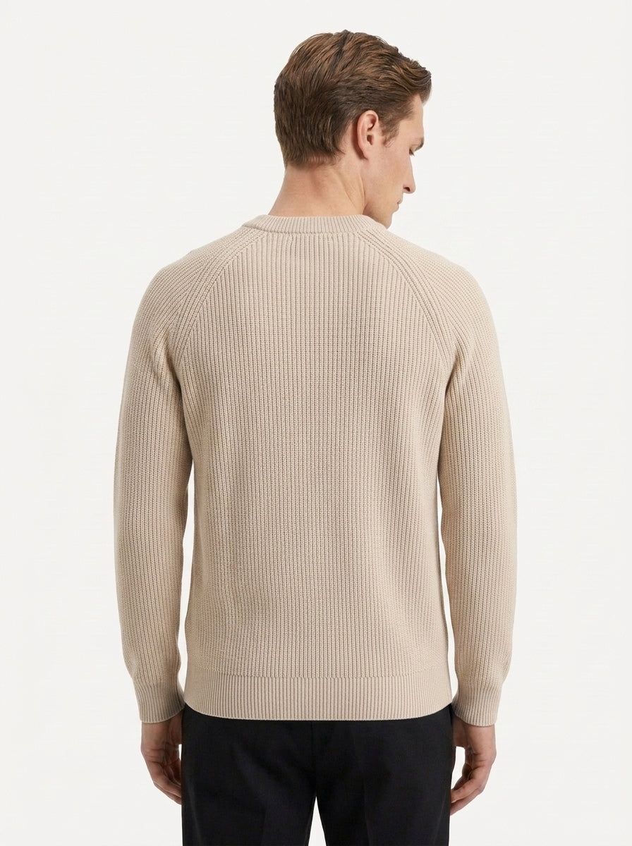 100% Organic Cotton Ribbed Crewneck Sweater