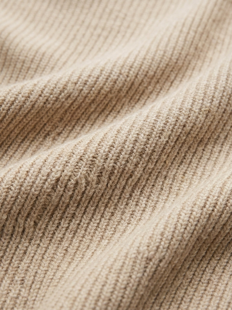 100% Organic Cotton Ribbed Crewneck Sweater