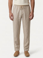 100% European Linen Drawstring Beach Pants