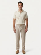 100% European Linen Drawstring Beach Pants