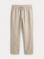 100% European Linen Drawstring Beach Pants