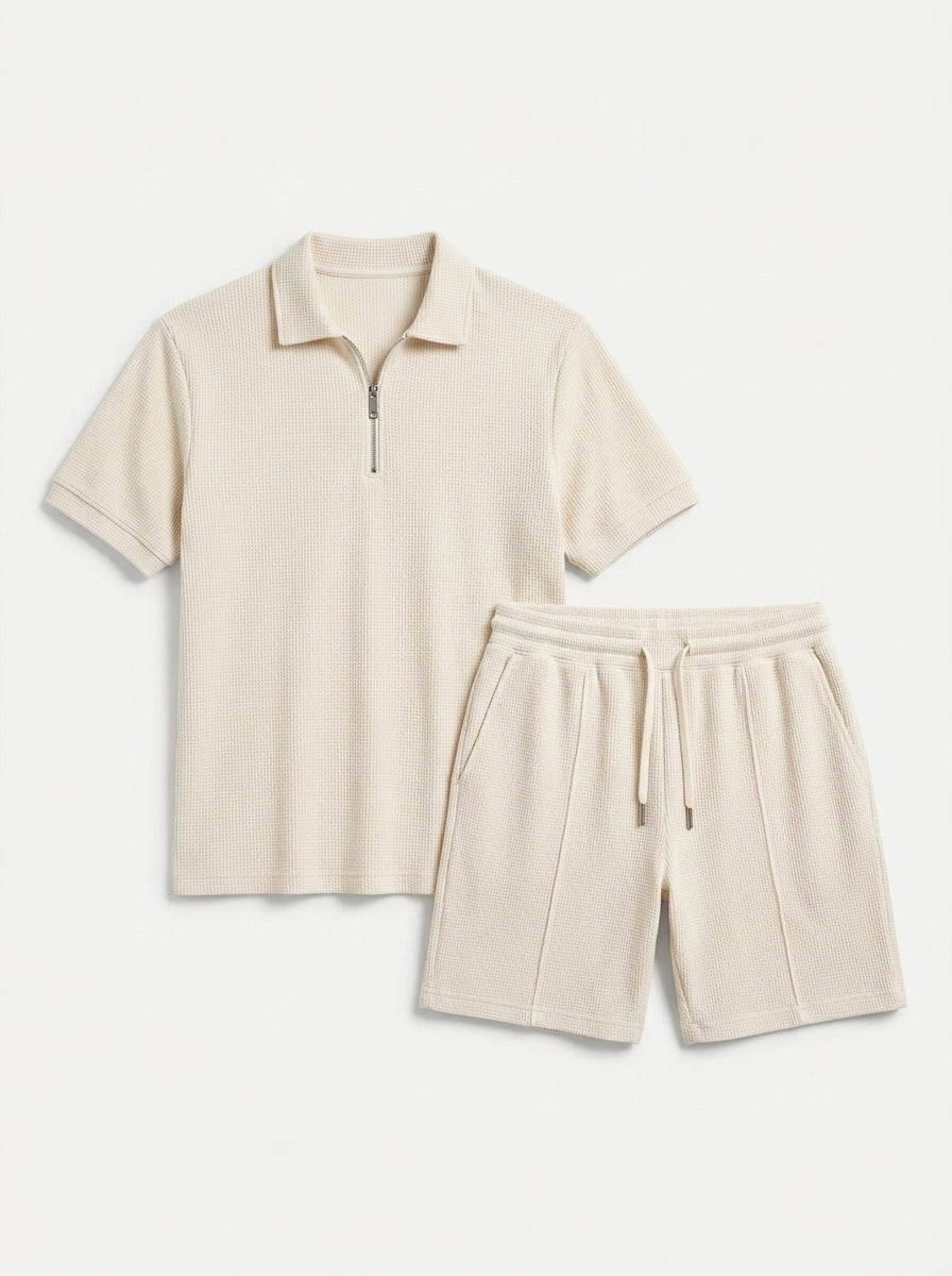 Polo Shirt and Shorts with Zipper