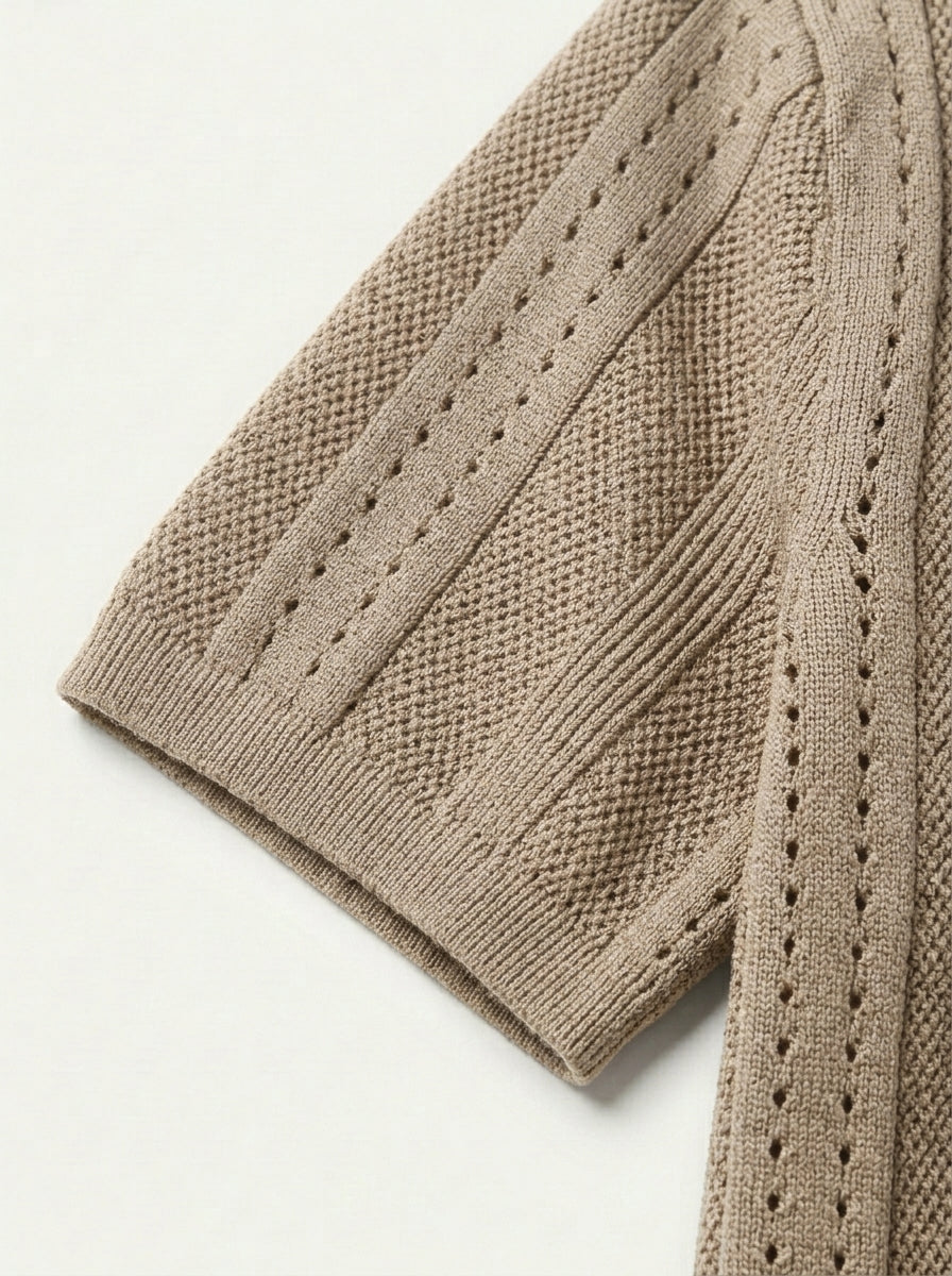 Vintage Knit Button Up Shirt