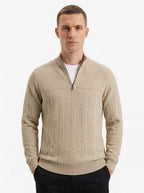 Men's Quarter-Zip Textured Pullover Sweatshirt