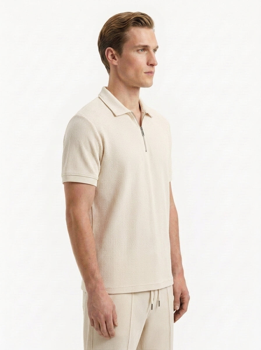 Polo Shirt and Shorts with Zipper