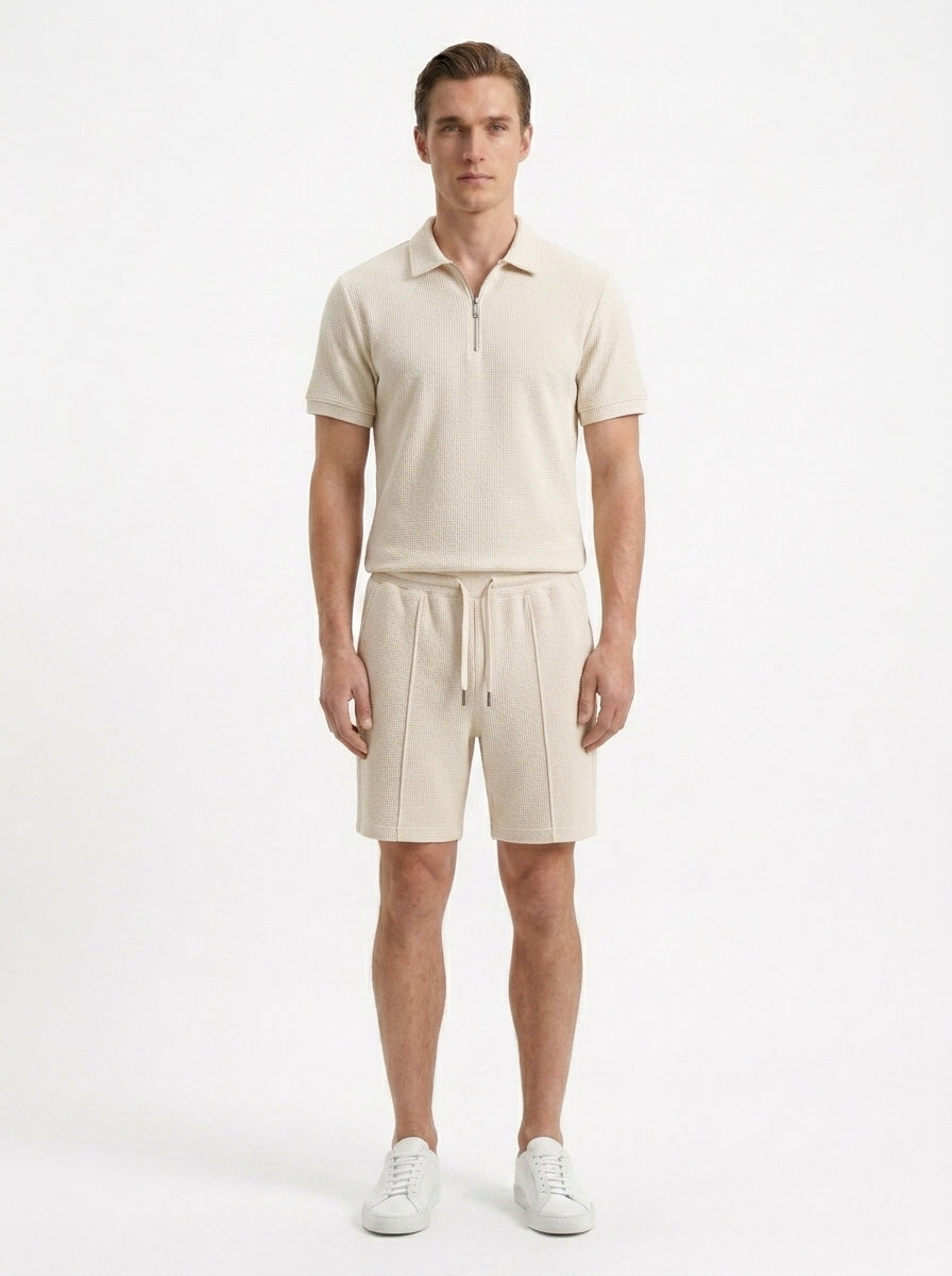 Polo Shirt and Shorts with Zipper