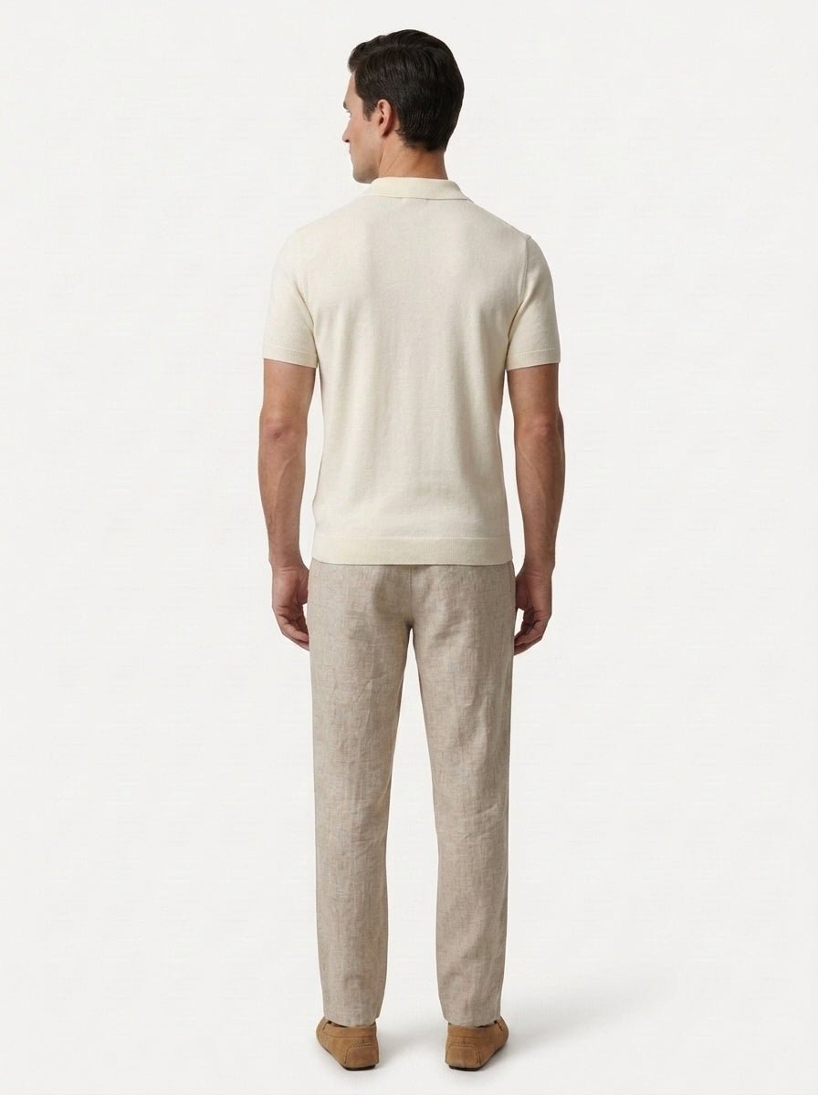100% European Linen Drawstring Beach Pants