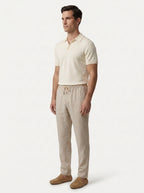 100% European Linen Drawstring Beach Pants