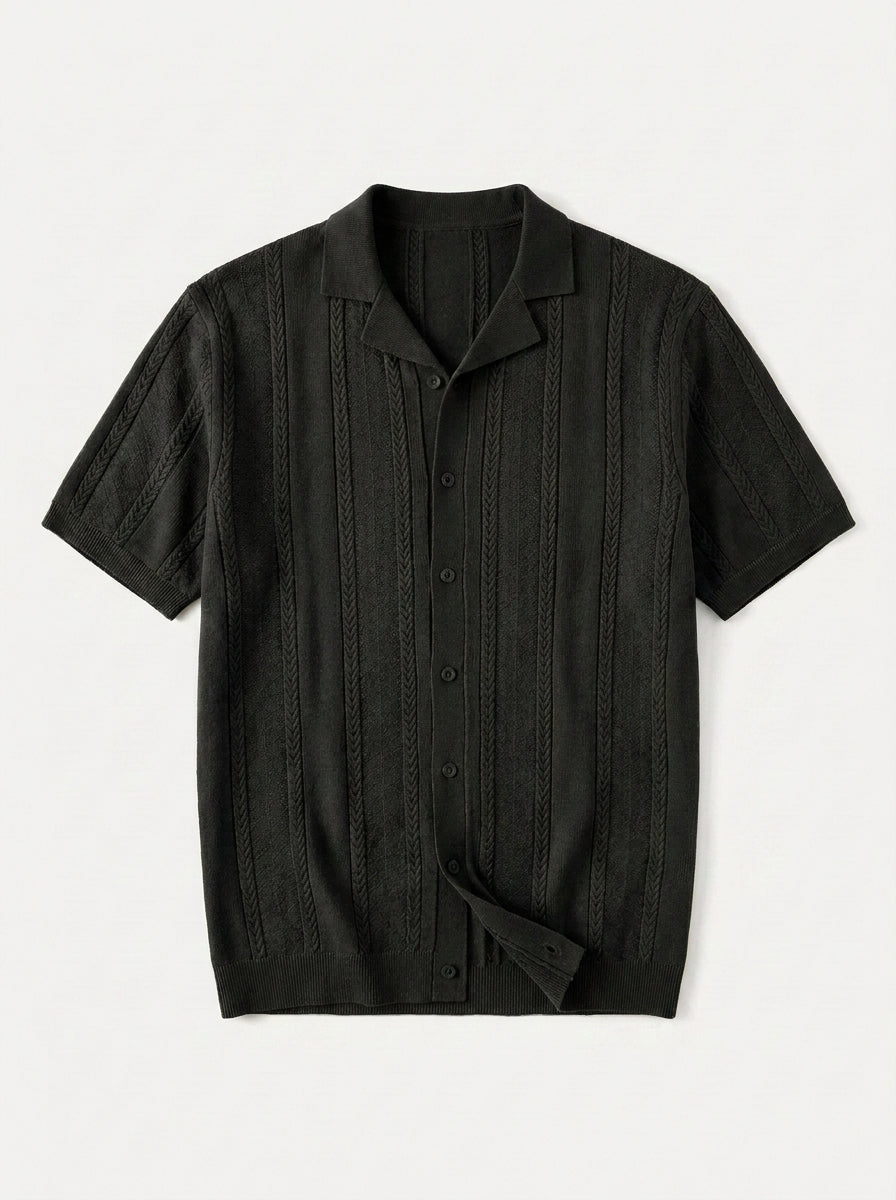 Vintage Knit Button Up Shirt