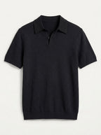 100% Organic Cotton Mesh-Stitch Sweater Polo