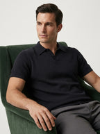 100% Organic Cotton Mesh-Stitch Sweater Polo