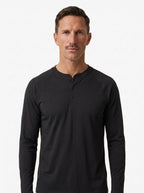 Cotton Modal Long Sleeve Henley Tee