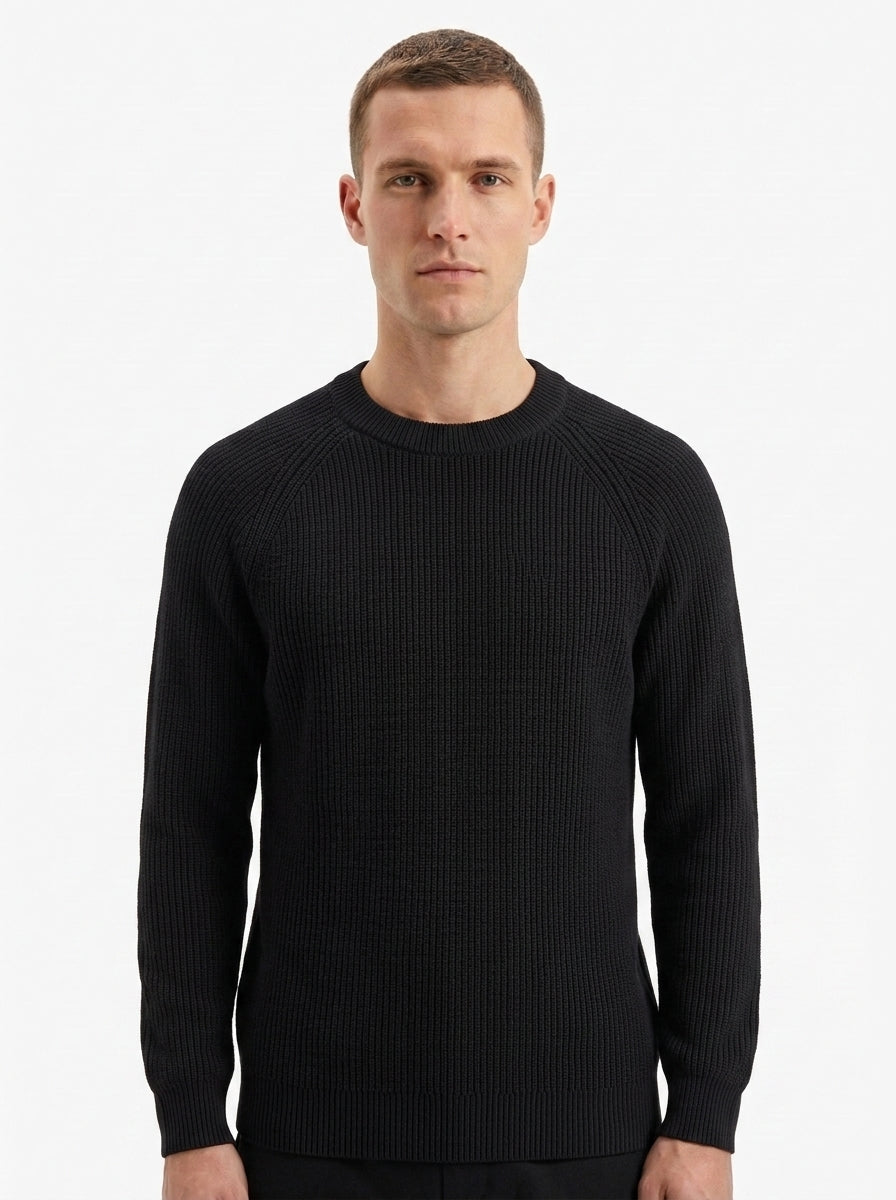 100% Organic Cotton Ribbed Crewneck Sweater