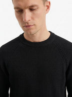 100% Organic Cotton Ribbed Crewneck Sweater