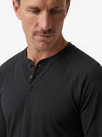 Cotton Modal Long Sleeve Henley Tee