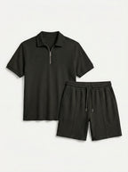 Polo Shirt and Shorts with Zipper