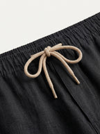 100% European Linen Drawstring Beach Pants
