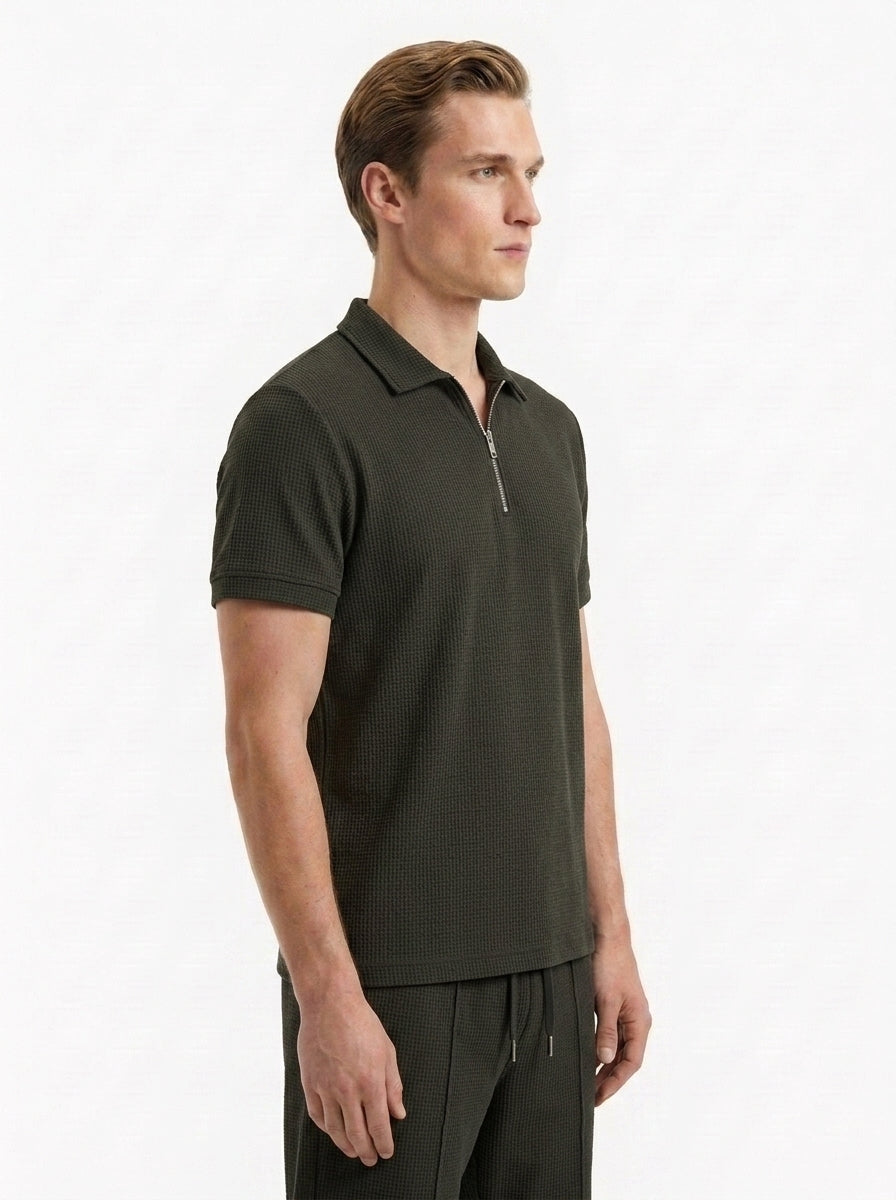 Polo Shirt and Shorts with Zipper