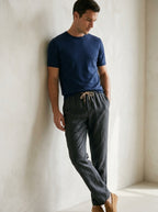 100% European Linen Drawstring Beach Pants