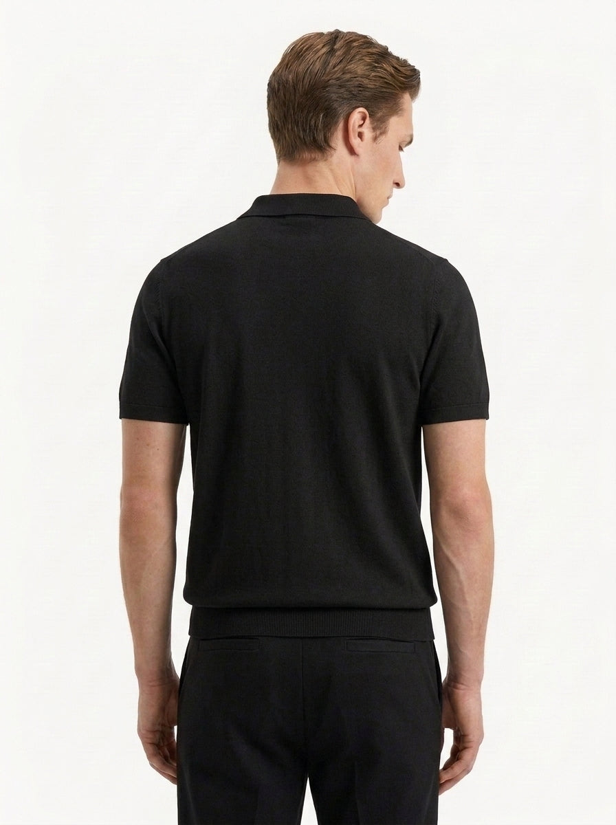 Zip Polo & Slim Pants Set