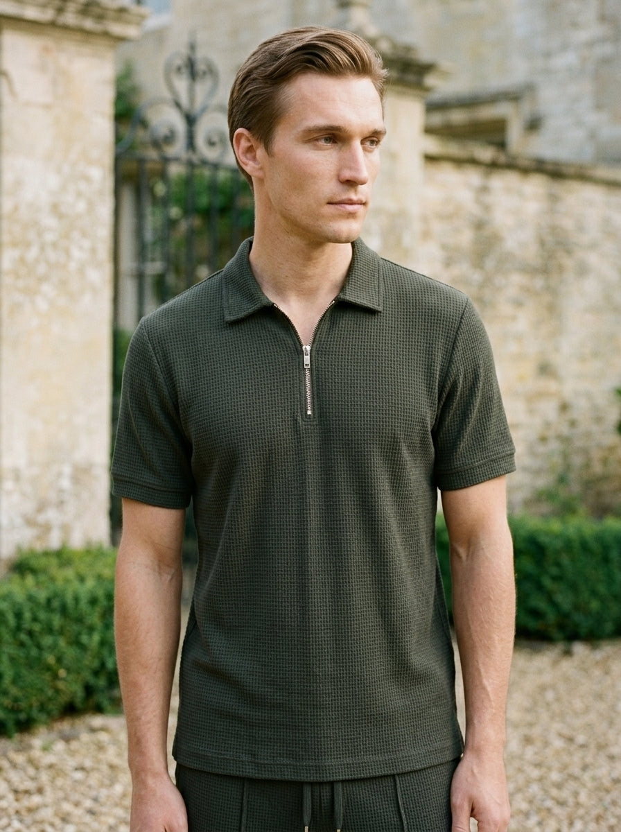 Polo Shirt and Shorts with Zipper