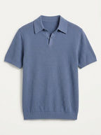 100% Organic Cotton Mesh-Stitch Sweater Polo