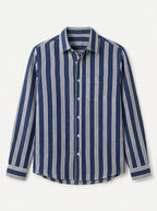 Striped Linen Cotton Resort Shirt