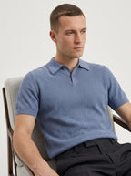 100% Organic Cotton Mesh-Stitch Sweater Polo