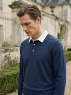 Polo Collar Long Sleeve Sweatshirt