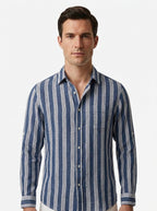 Striped Linen Cotton Resort Shirt