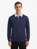 Polo Collar Long Sleeve Sweatshirt
