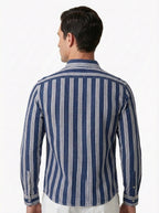 Striped Linen Cotton Resort Shirt
