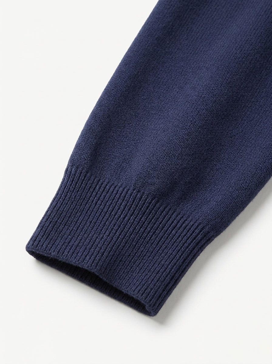 Polo Collar Long Sleeve Sweatshirt
