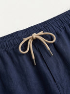 100% European Linen Drawstring Beach Pants