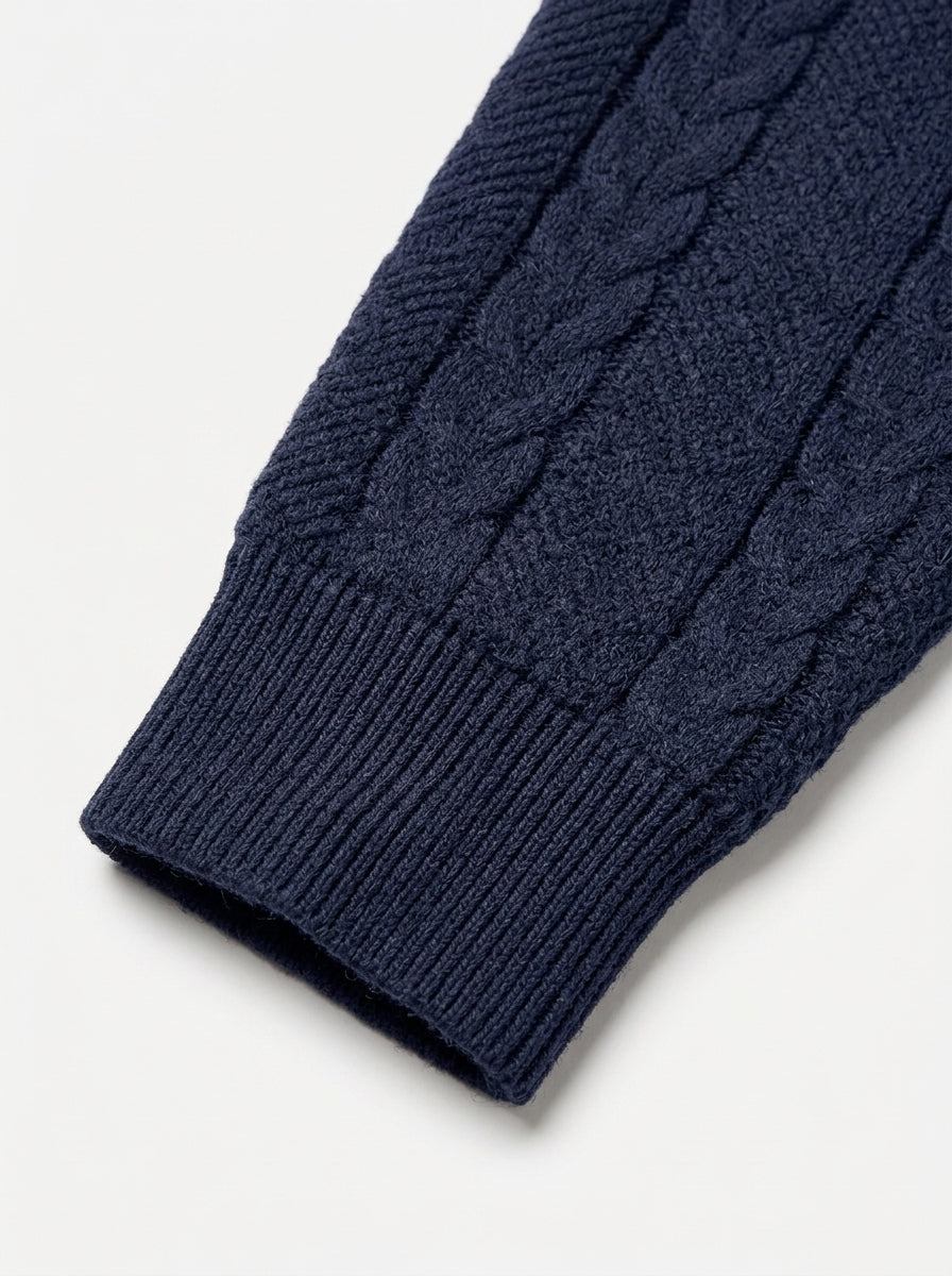 Men's Quarter-Zip Textured Pullover Sweatshirt