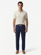 100% European Linen Drawstring Beach Pants