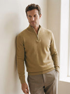 Wool Blend Half-Zip Sweater