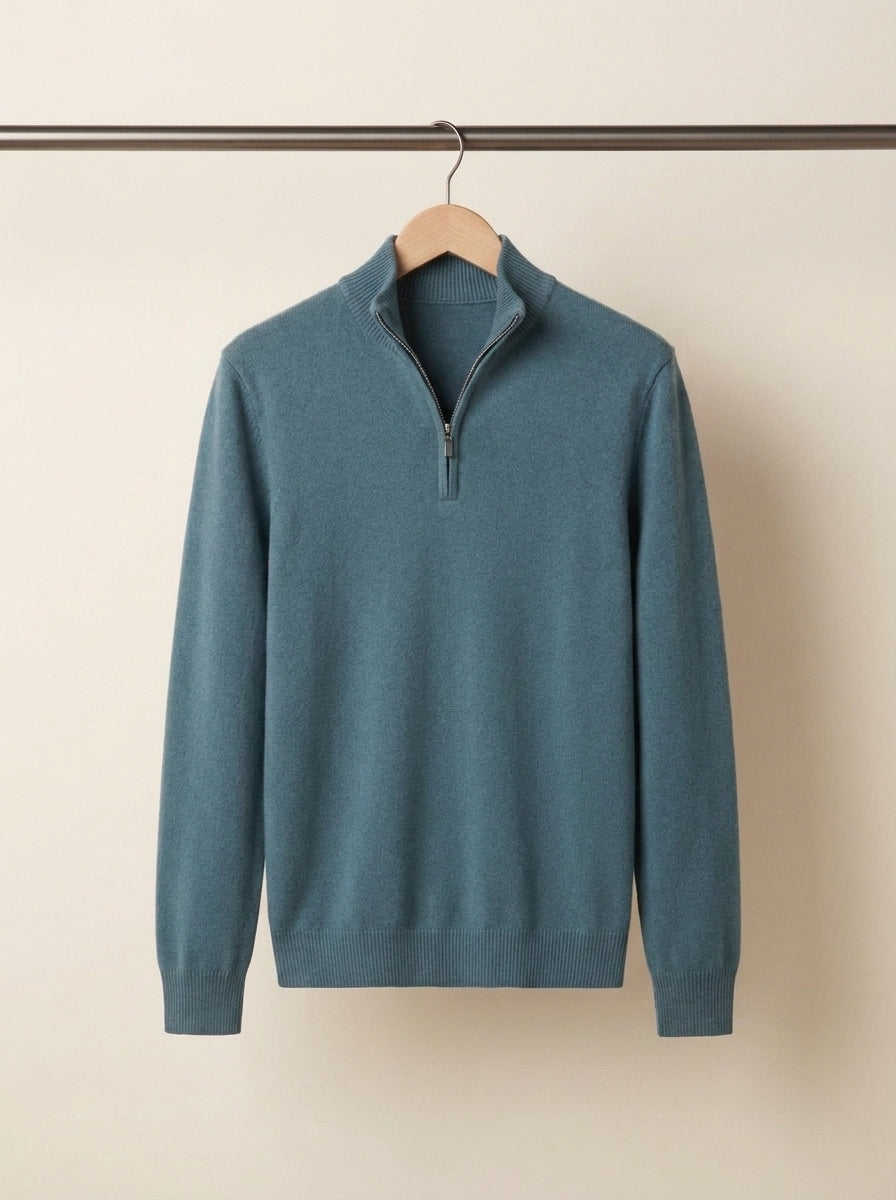 Wool Blend Half-Zip Sweater