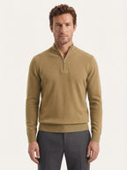 Wool Blend Half-Zip Sweater